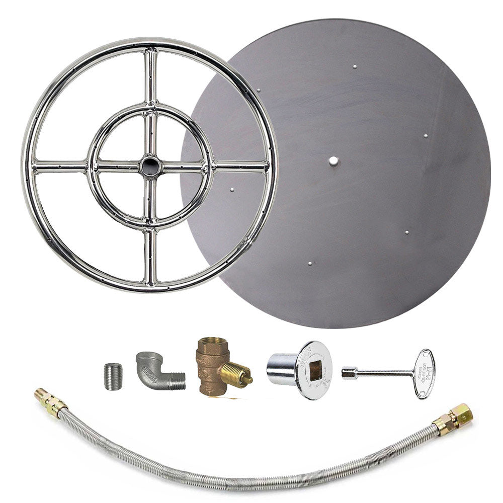 Spotix Round AFG Match Lit Fire Pit Burner Kits