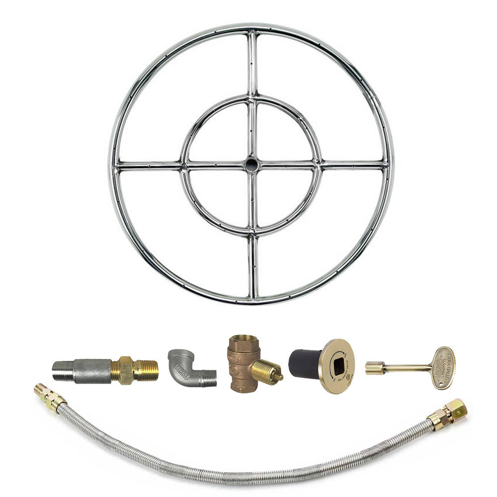 Spotix Round AFG Match Lit Fire Pit Burner Kits