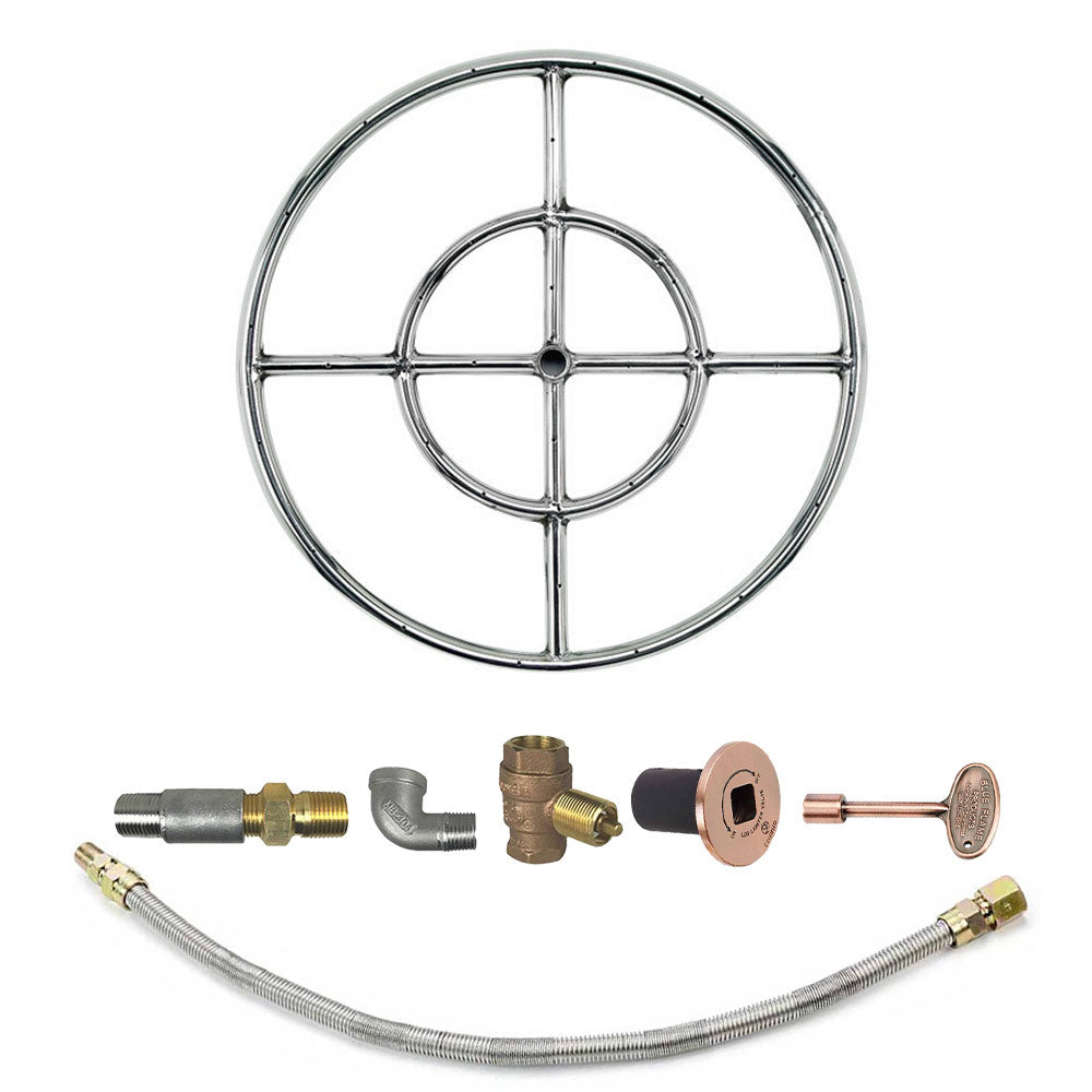 Spotix Round AFG Match Lit Fire Pit Burner Kits