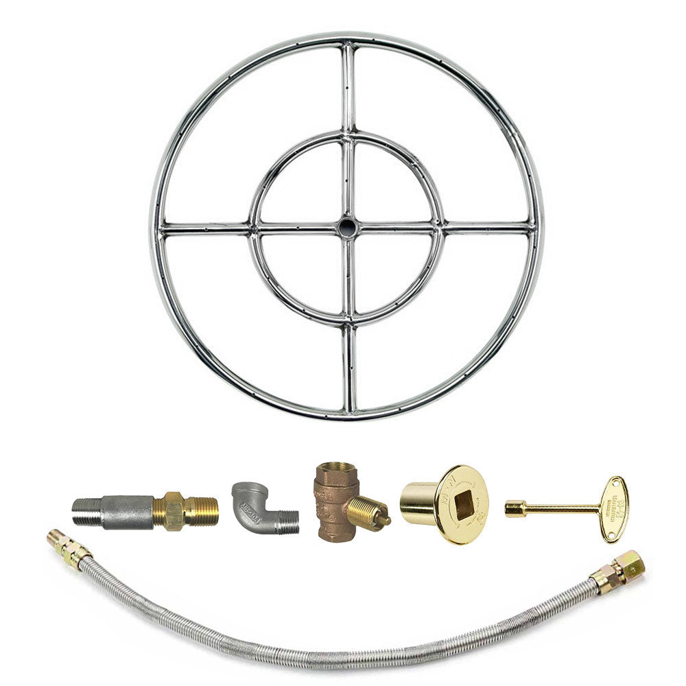 Spotix Round AFG Match Lit Fire Pit Burner Kits