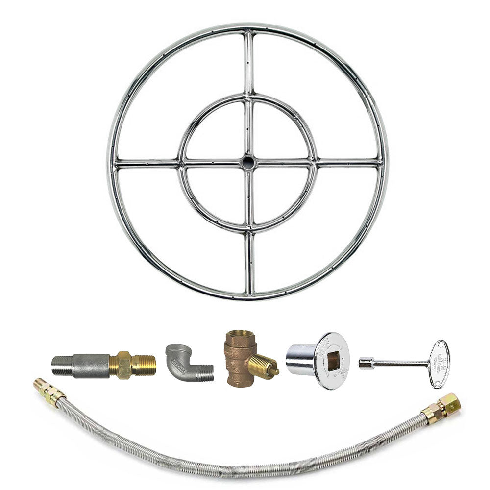 Spotix Round AFG Match Lit Fire Pit Burner Kits