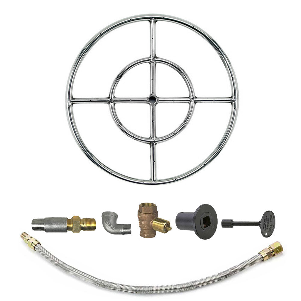 Spotix Round AFG Match Lit Fire Pit Burner Kits