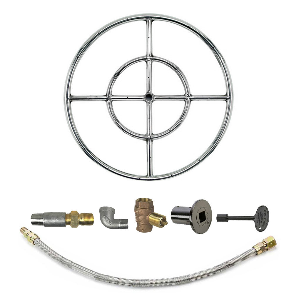 Spotix Round AFG Match Lit Fire Pit Burner Kits