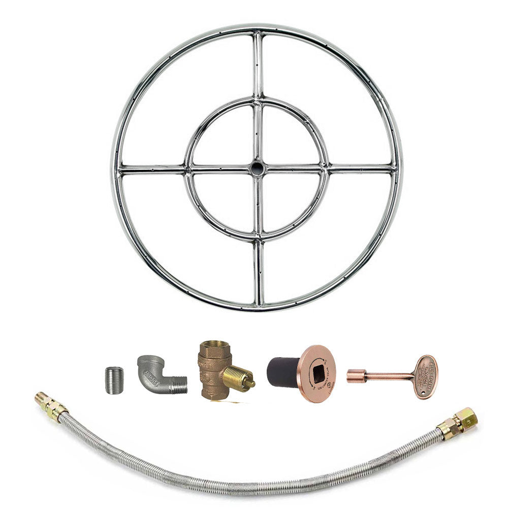 Spotix Round AFG Match Lit Fire Pit Burner Kits