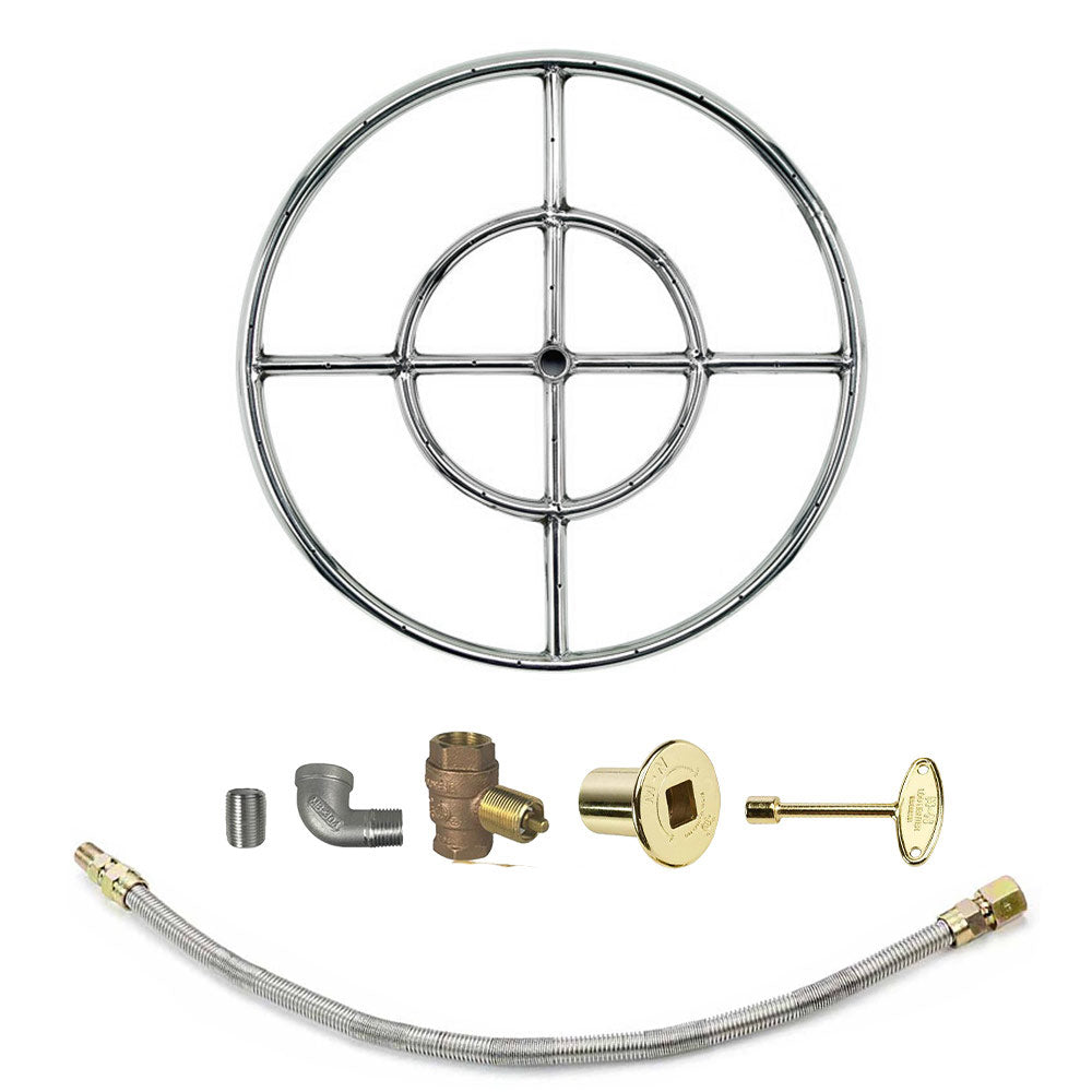 Spotix Round AFG Match Lit Fire Pit Burner Kits