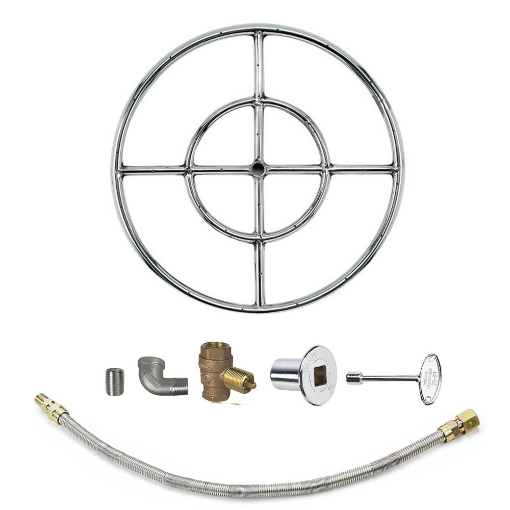 Spotix Round AFG Match Lit Fire Pit Burner Kits