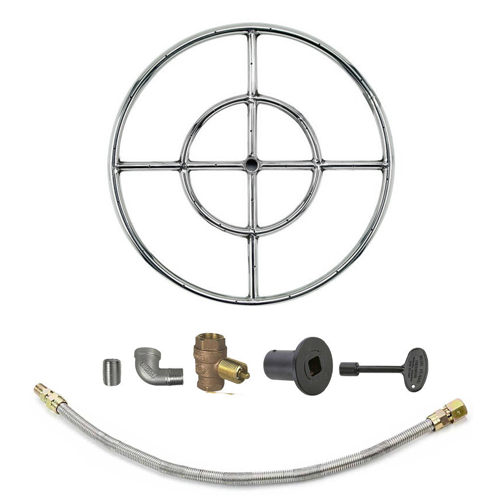 Spotix Round AFG Match Lit Fire Pit Burner Kits