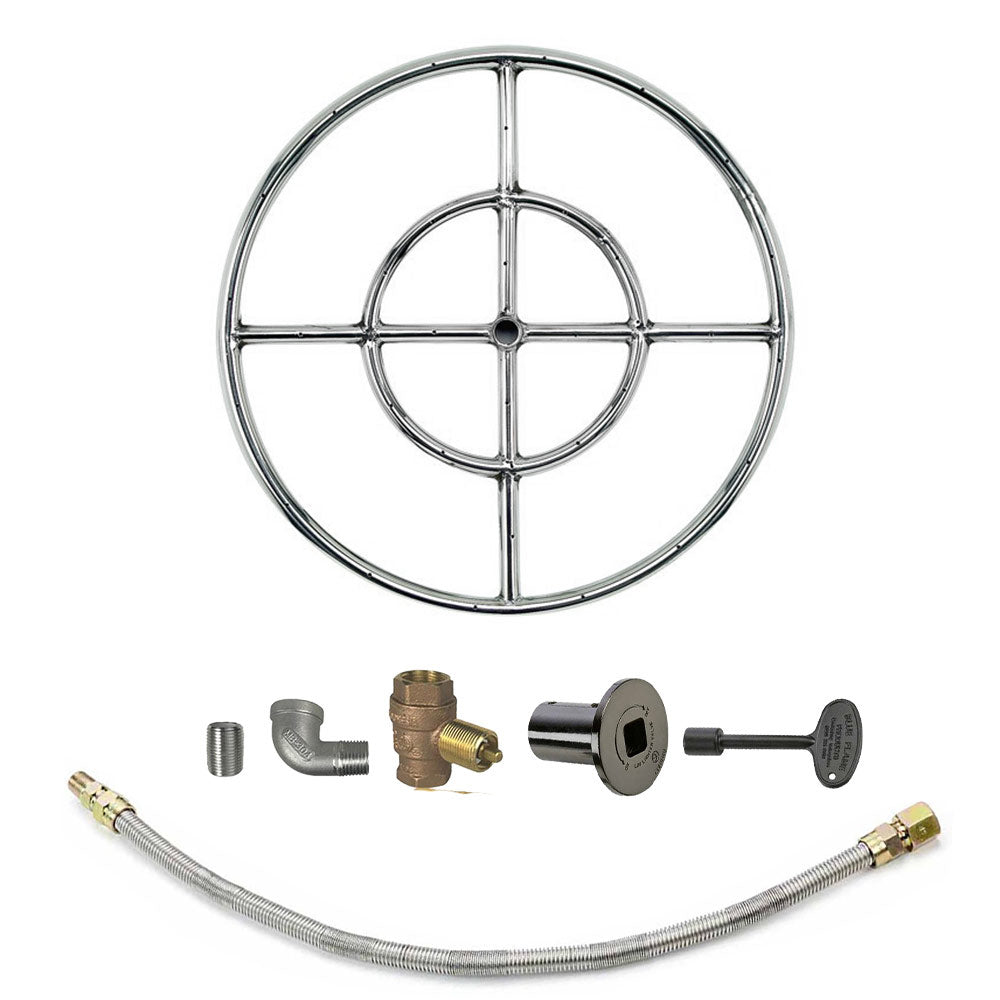 Spotix Round AFG Match Lit Fire Pit Burner Kits