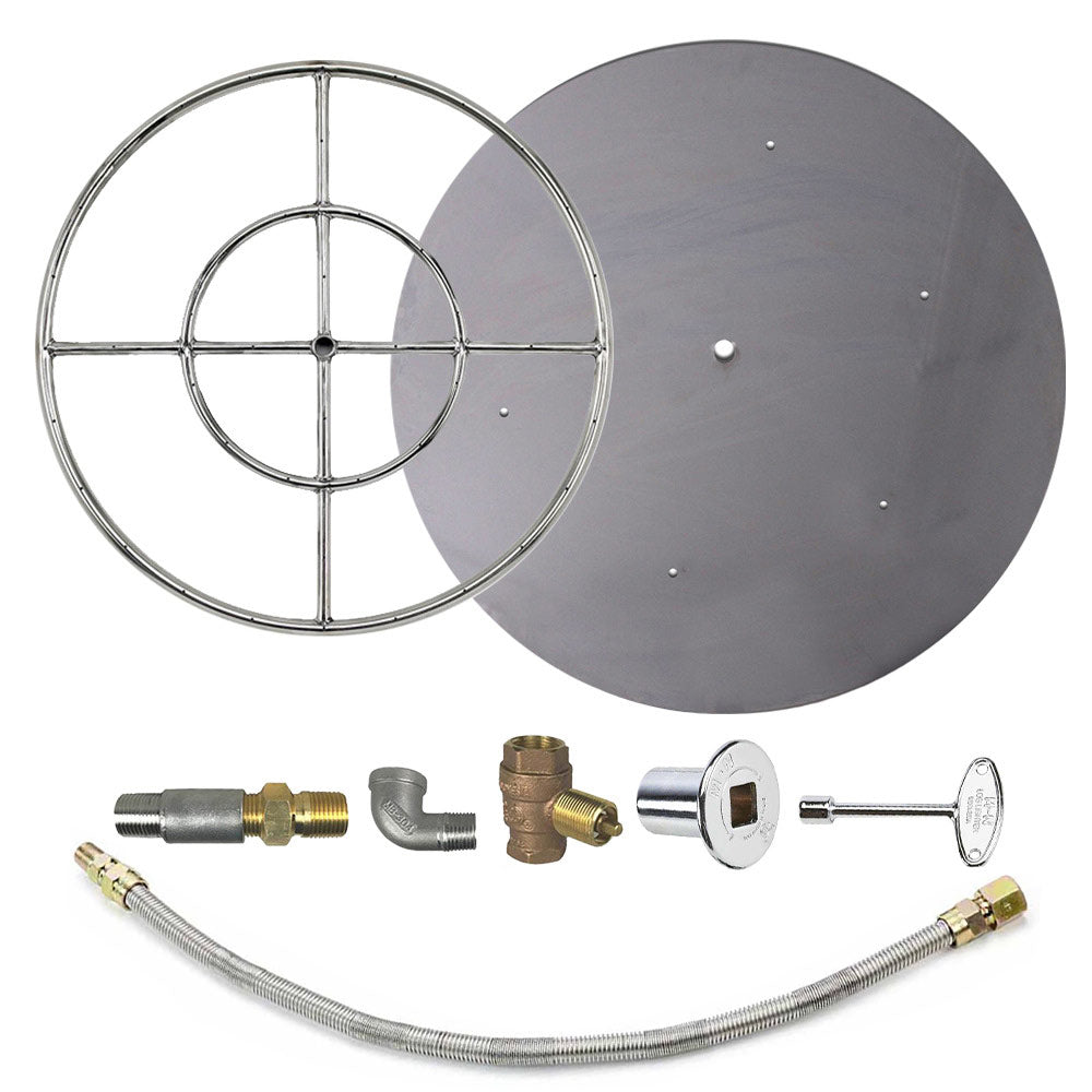 Spotix Round AFG Match Lit Fire Pit Burner Kits