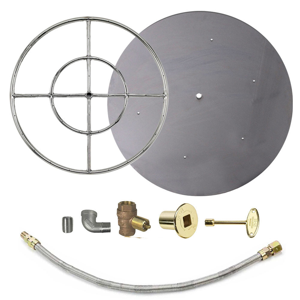 Spotix Round AFG Match Lit Fire Pit Burner Kits