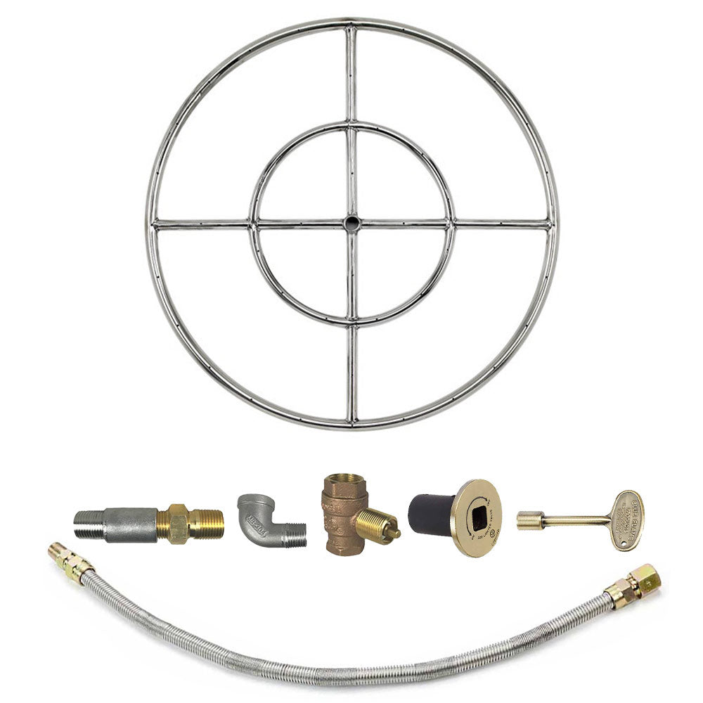 Spotix Round AFG Match Lit Fire Pit Burner Kits