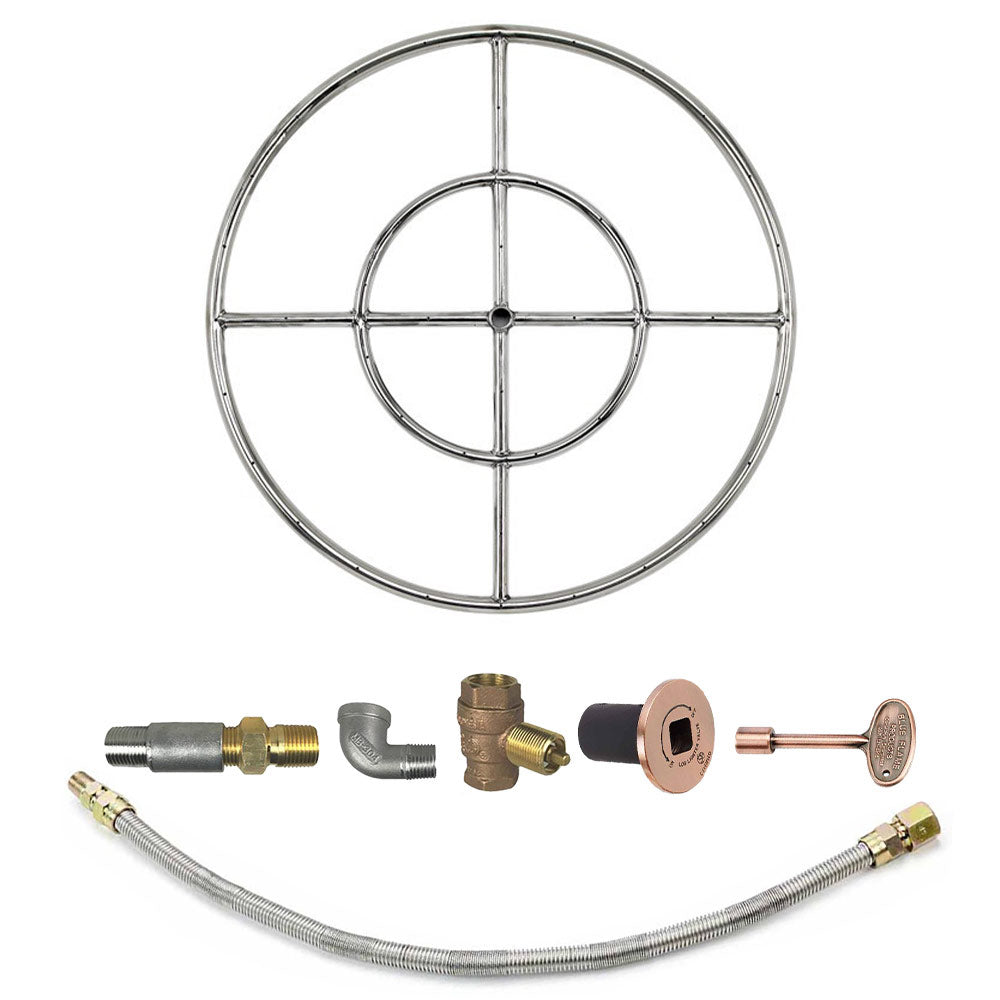 Spotix Round AFG Match Lit Fire Pit Burner Kits
