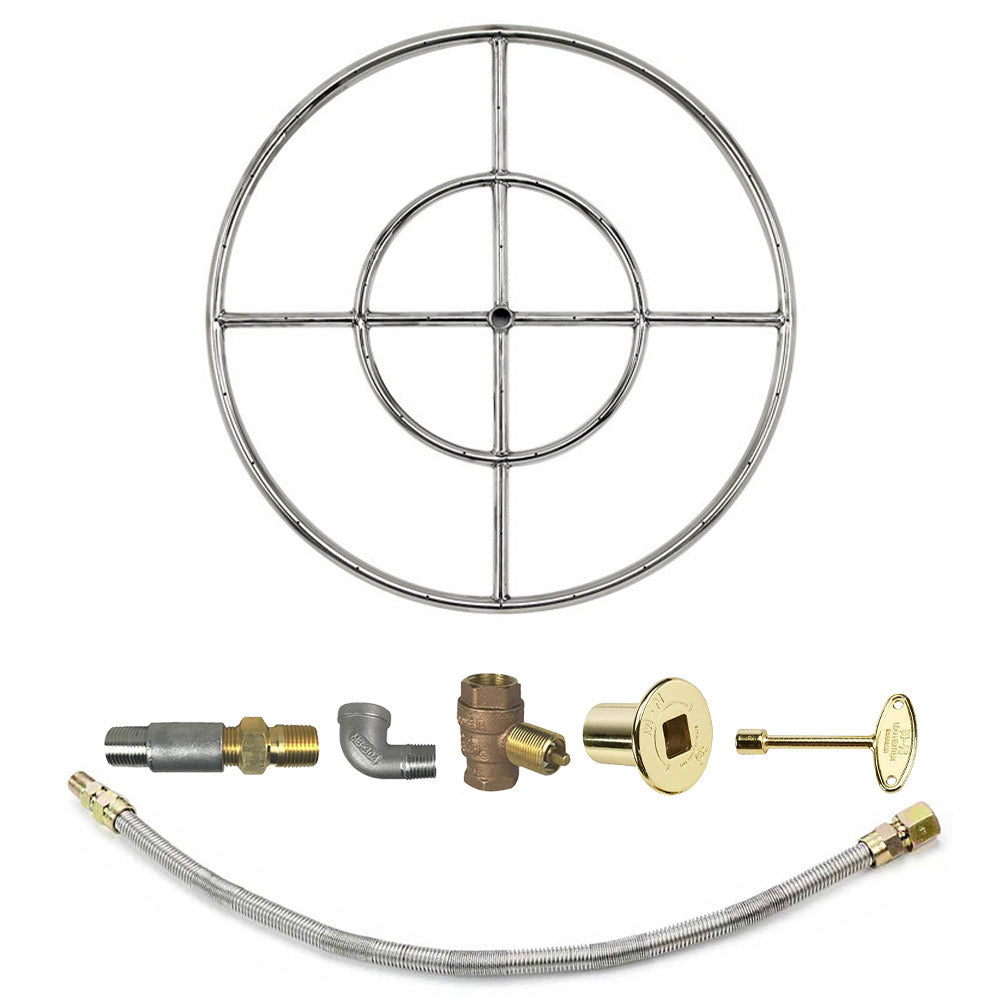 Spotix Round AFG Match Lit Fire Pit Burner Kits