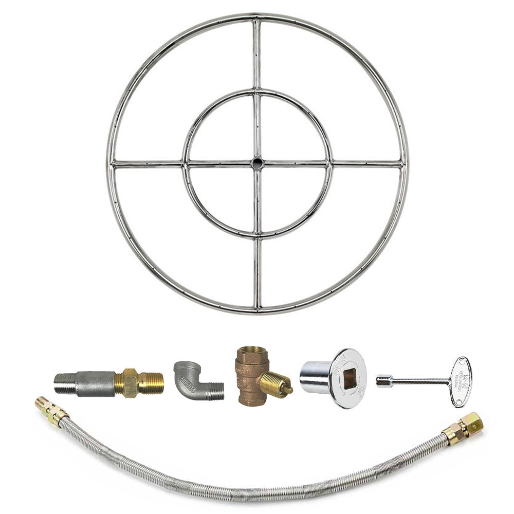 Spotix Round AFG Match Lit Fire Pit Burner Kits