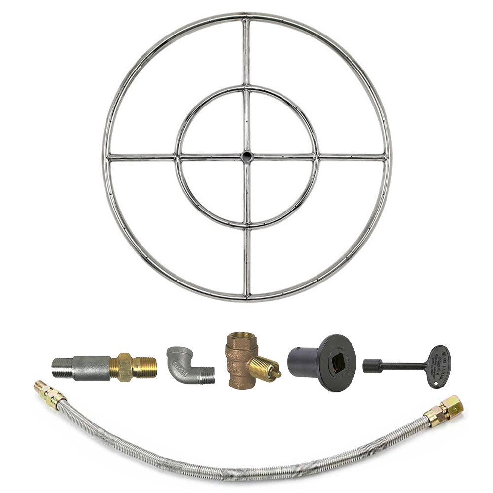 Spotix Round AFG Match Lit Fire Pit Burner Kits