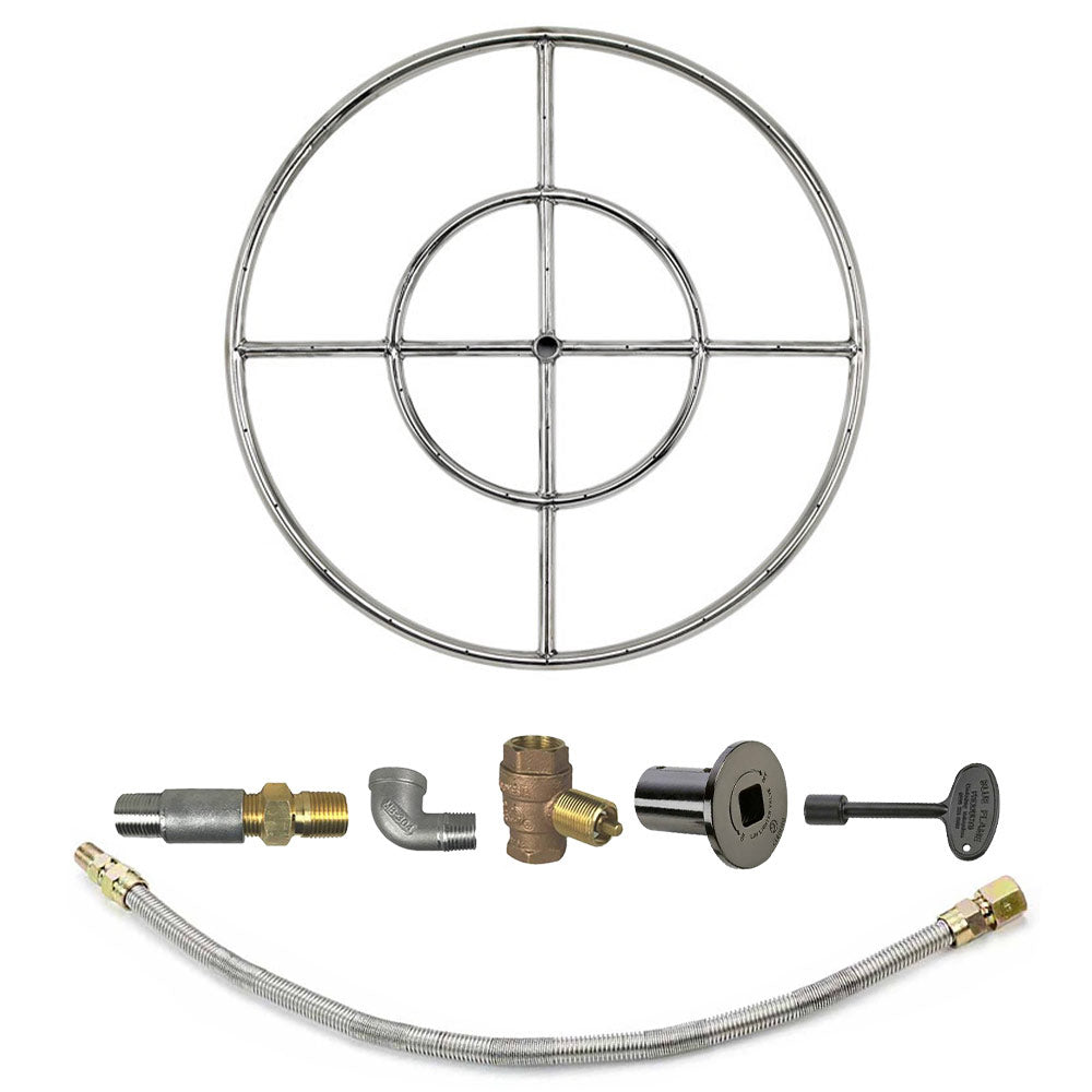 Spotix Round AFG Match Lit Fire Pit Burner Kits