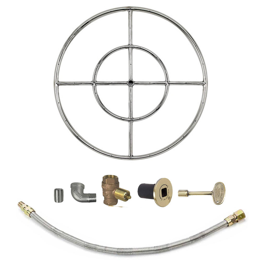 Spotix Round AFG Match Lit Fire Pit Burner Kits
