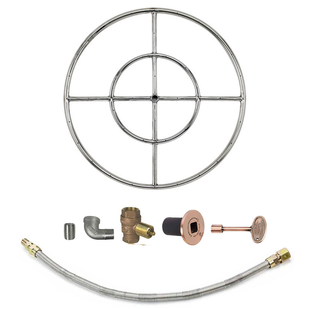 Spotix Round AFG Match Lit Fire Pit Burner Kits