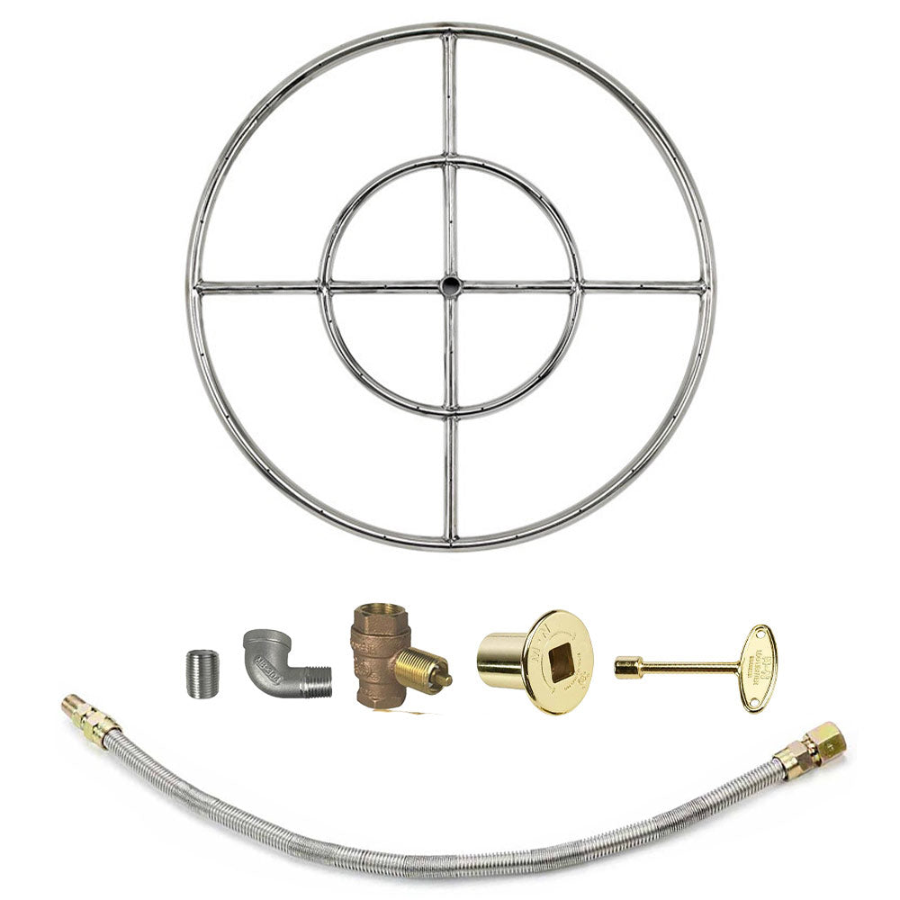 Spotix Round AFG Match Lit Fire Pit Burner Kits