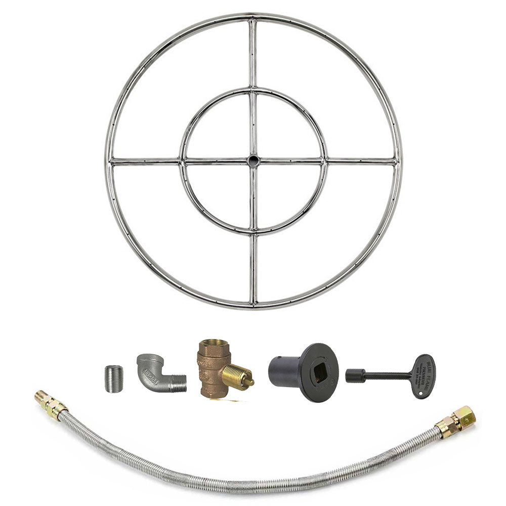 Spotix Round AFG Match Lit Fire Pit Burner Kits