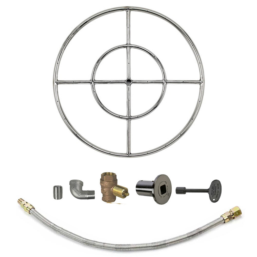 Spotix Round AFG Match Lit Fire Pit Burner Kits