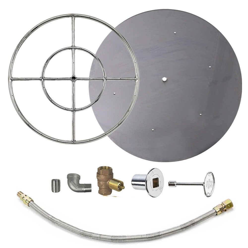 Spotix Round AFG Match Lit Fire Pit Burner Kits
