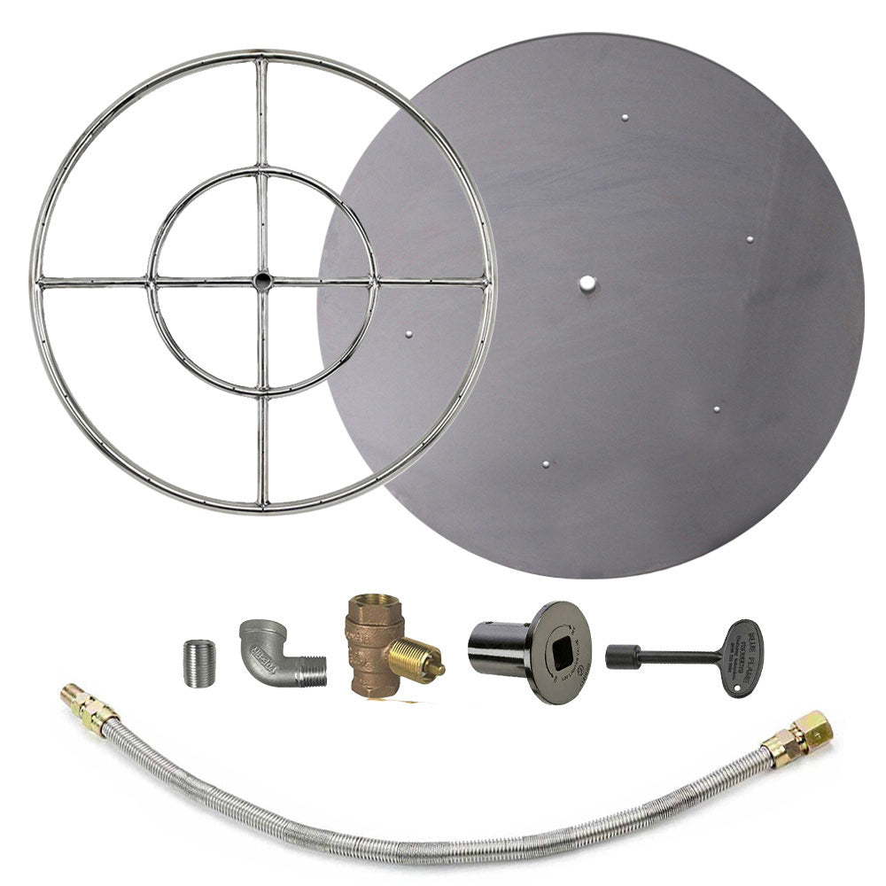 Spotix Round AFG Match Lit Fire Pit Burner Kits