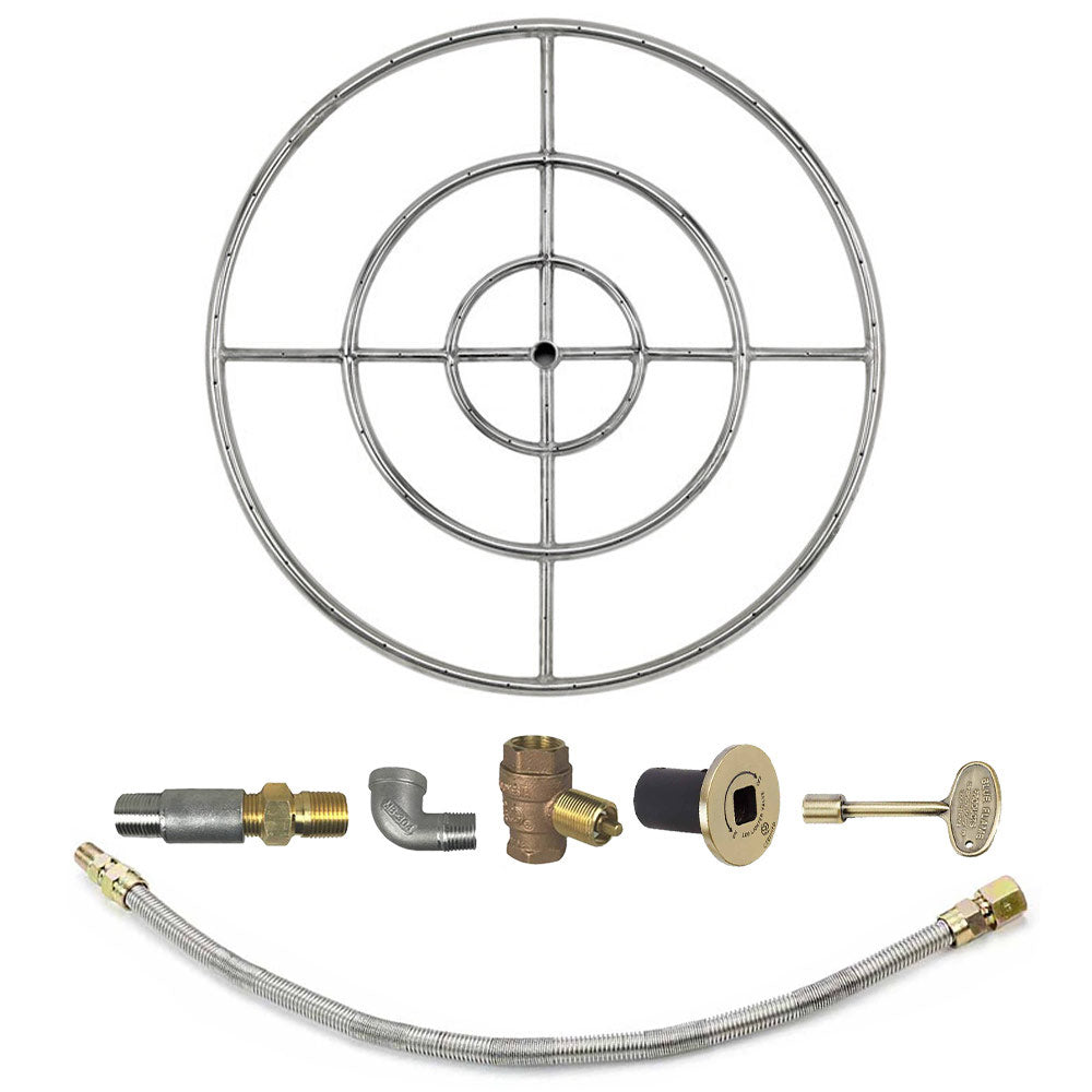 Spotix Round AFG Match Lit Fire Pit Burner Kits