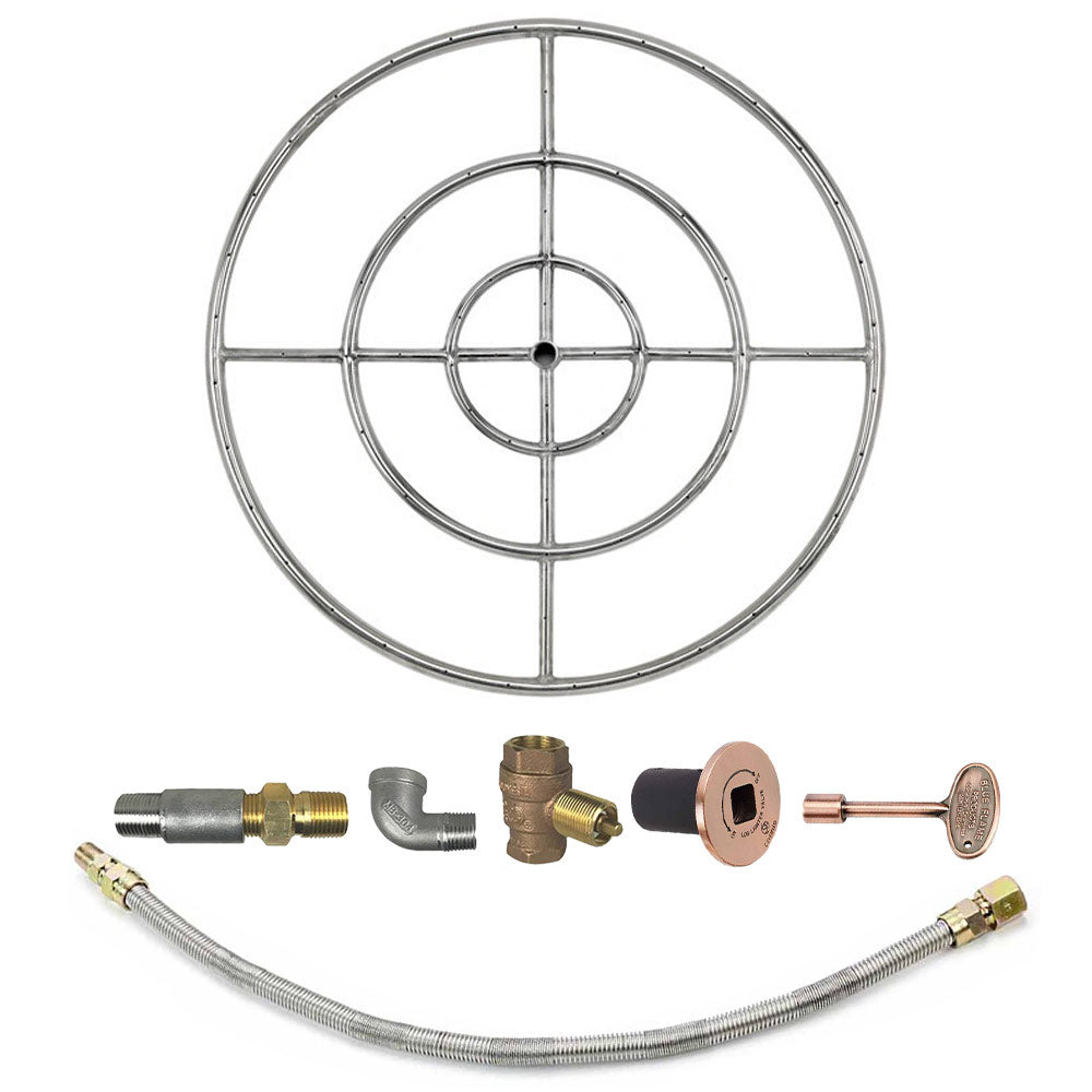 Spotix Round AFG Match Lit Fire Pit Burner Kits