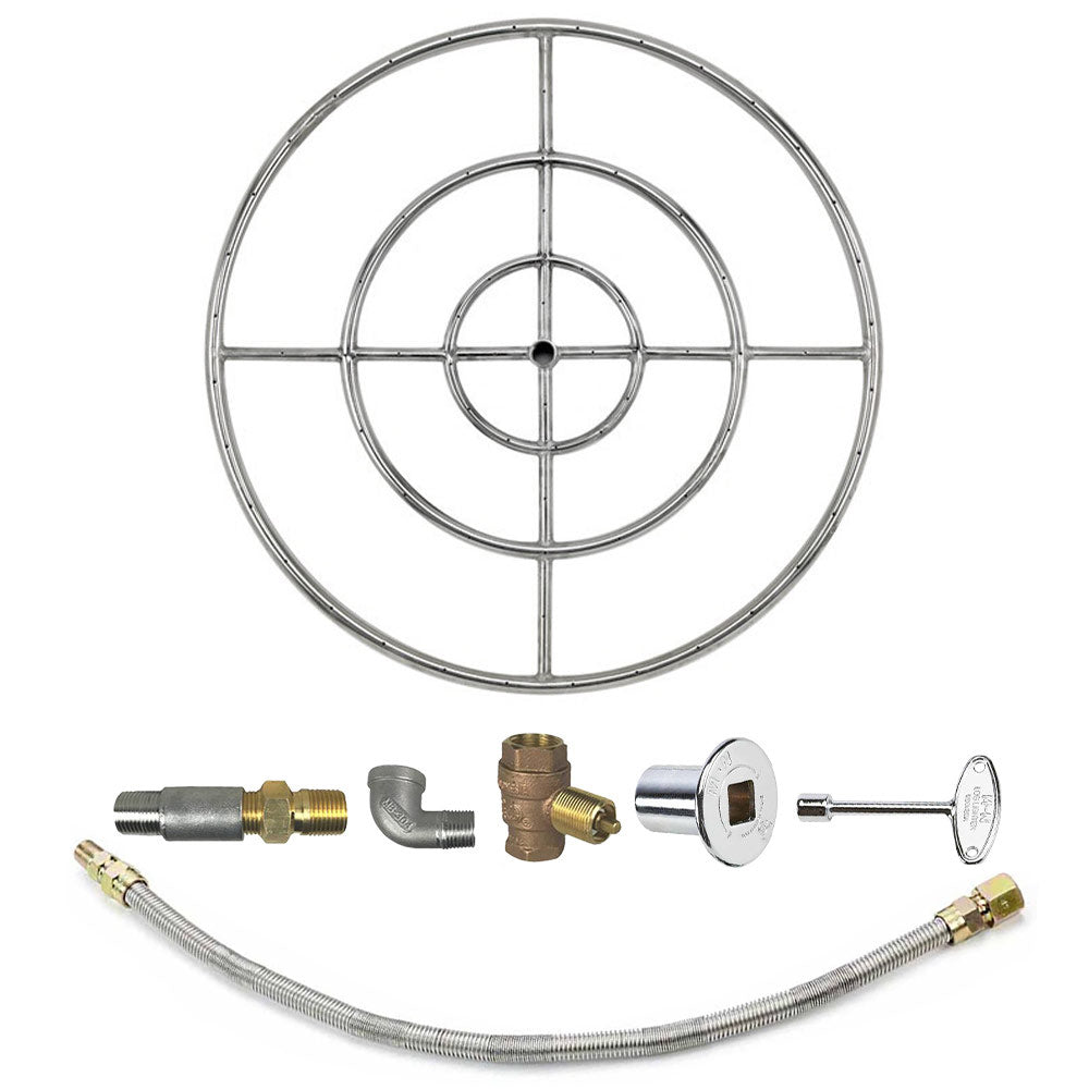 Spotix Round AFG Match Lit Fire Pit Burner Kits