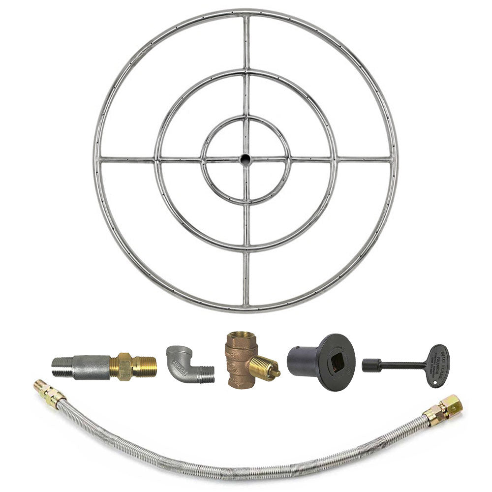 Spotix Round AFG Match Lit Fire Pit Burner Kits