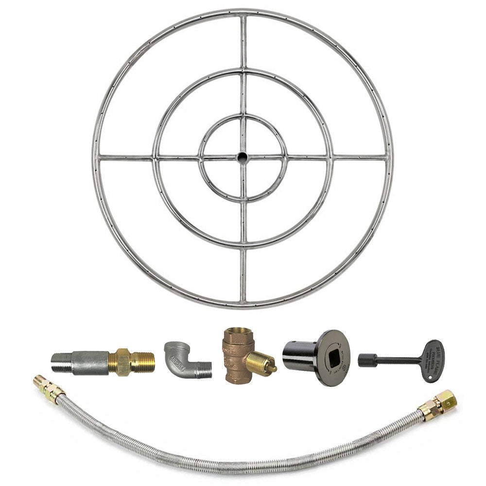 Spotix Round AFG Match Lit Fire Pit Burner Kits