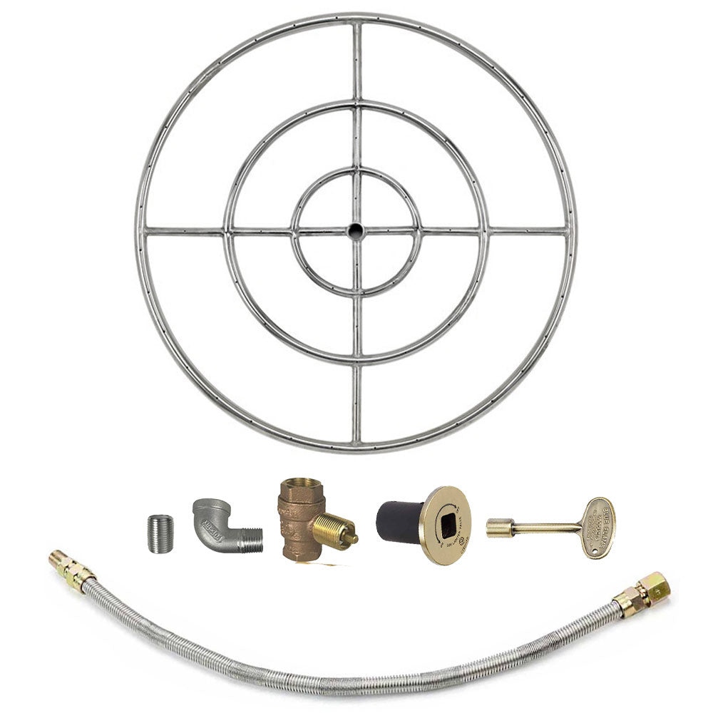 Spotix Round AFG Match Lit Fire Pit Burner Kits