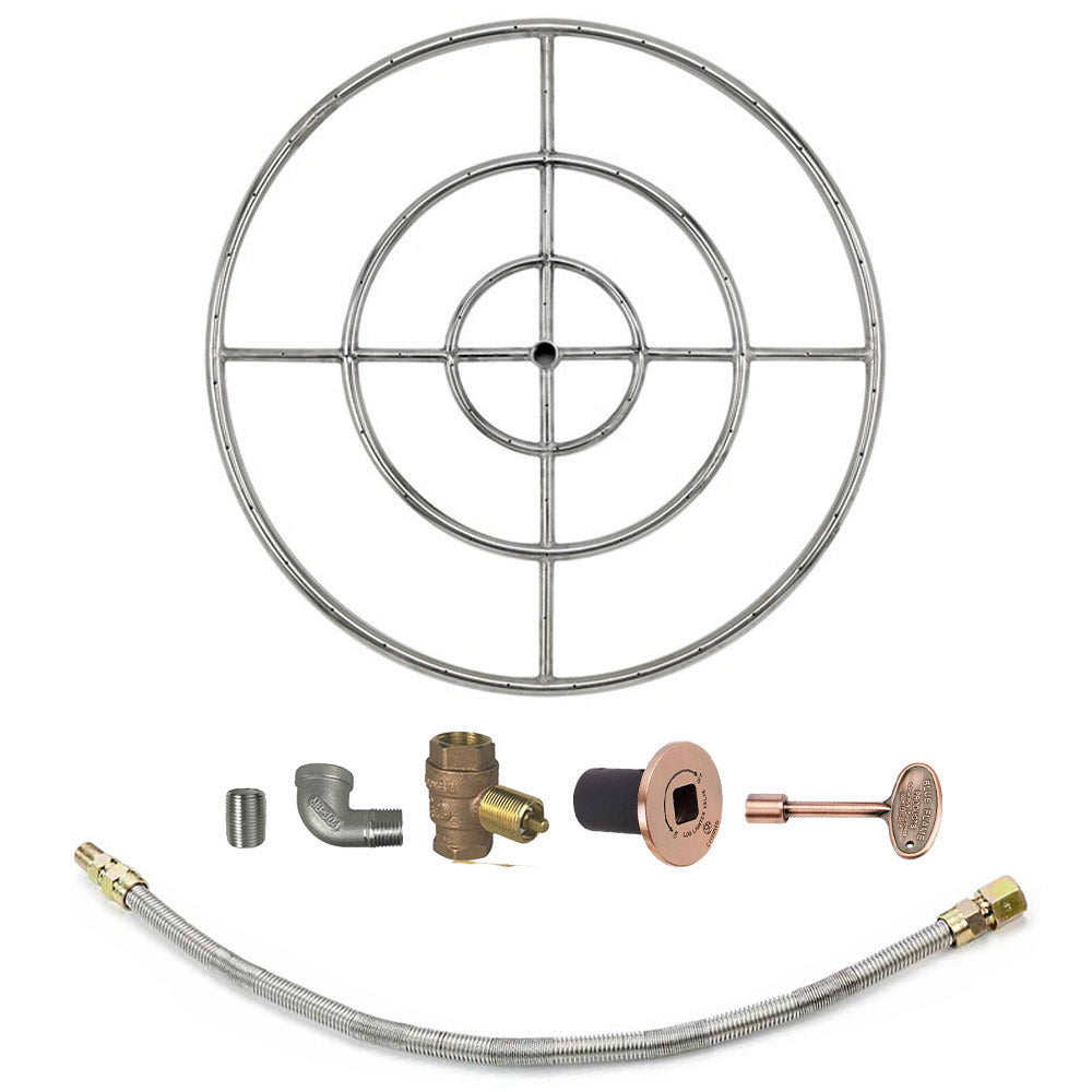 Spotix Round AFG Match Lit Fire Pit Burner Kits