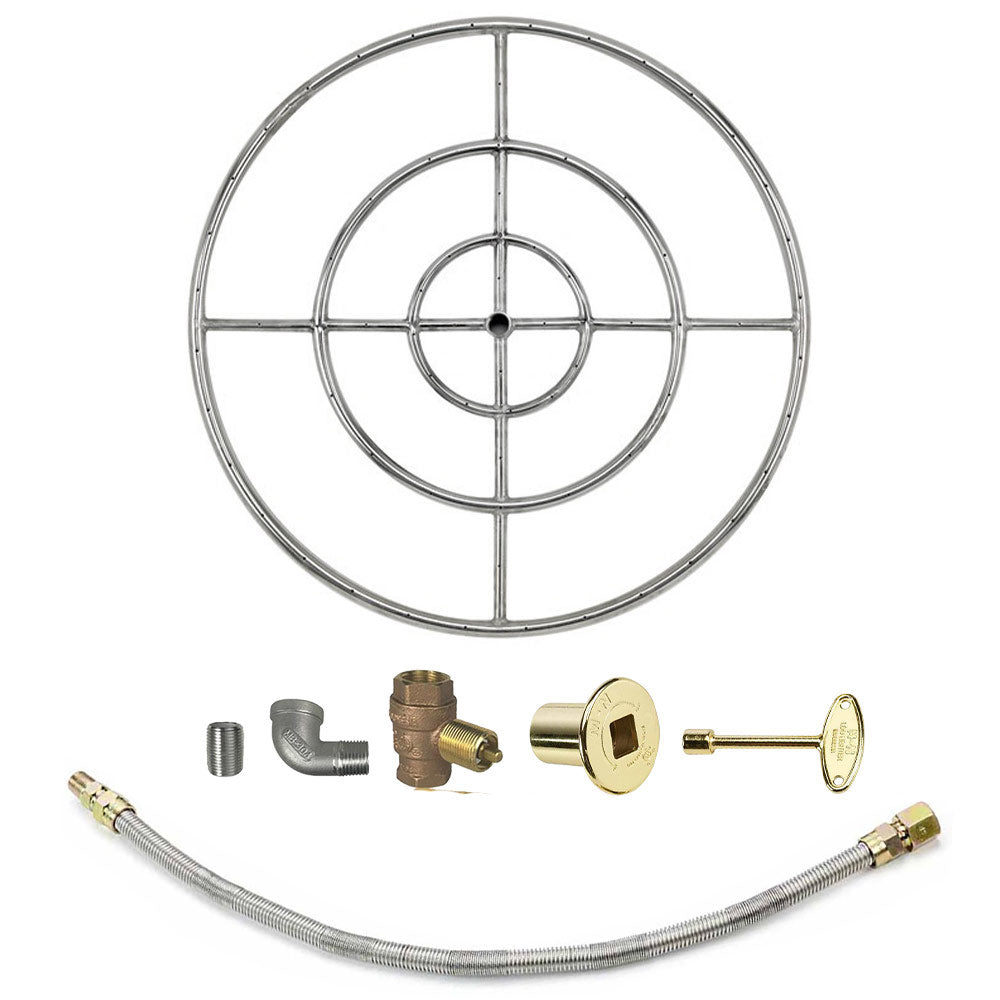 Spotix Round AFG Match Lit Fire Pit Burner Kits
