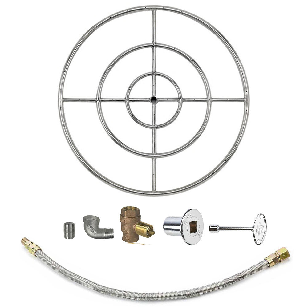 Spotix Round AFG Match Lit Fire Pit Burner Kits