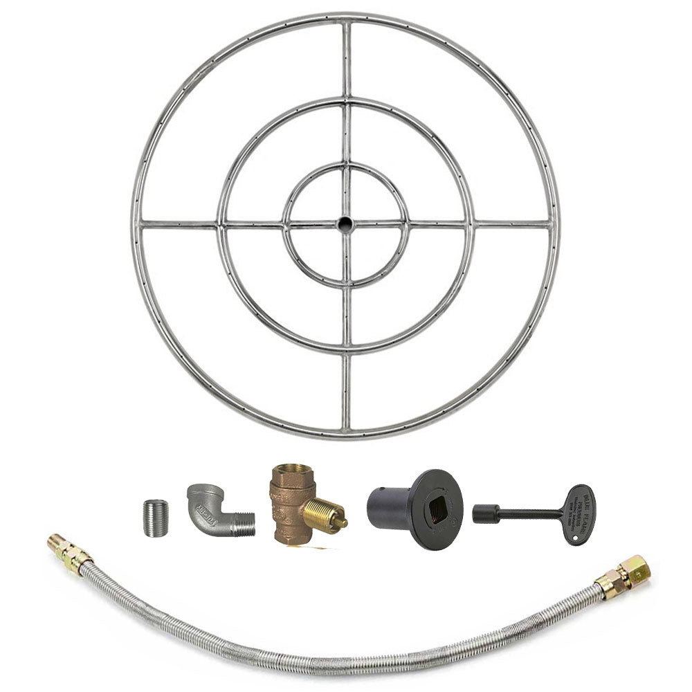 Spotix Round AFG Match Lit Fire Pit Burner Kits