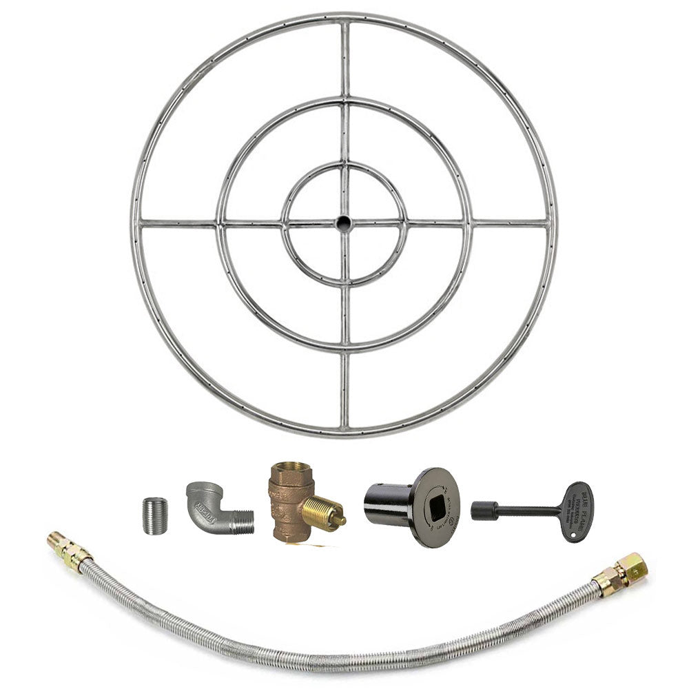 Spotix Round AFG Match Lit Fire Pit Burner Kits