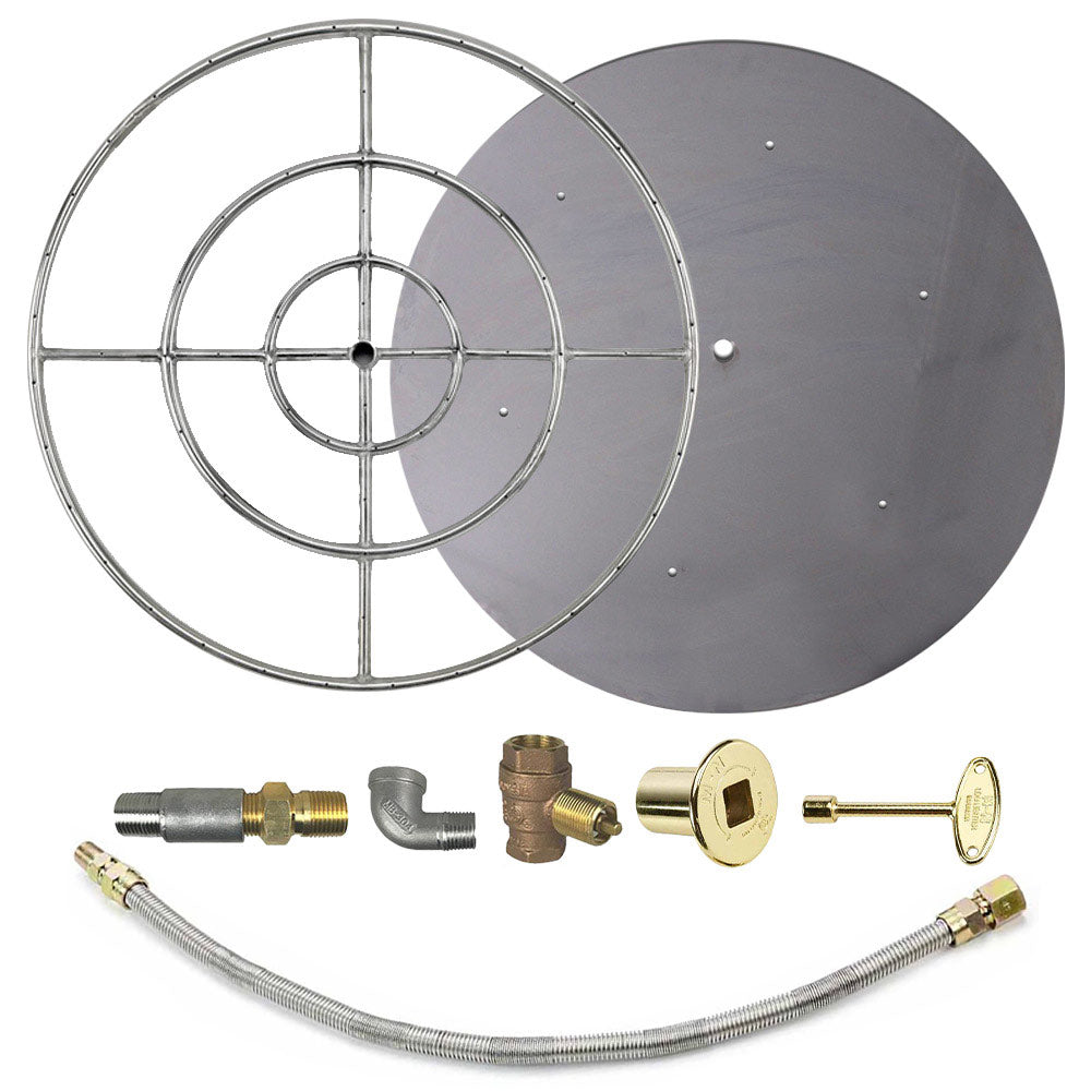 Spotix Round AFG Match Lit Fire Pit Burner Kits