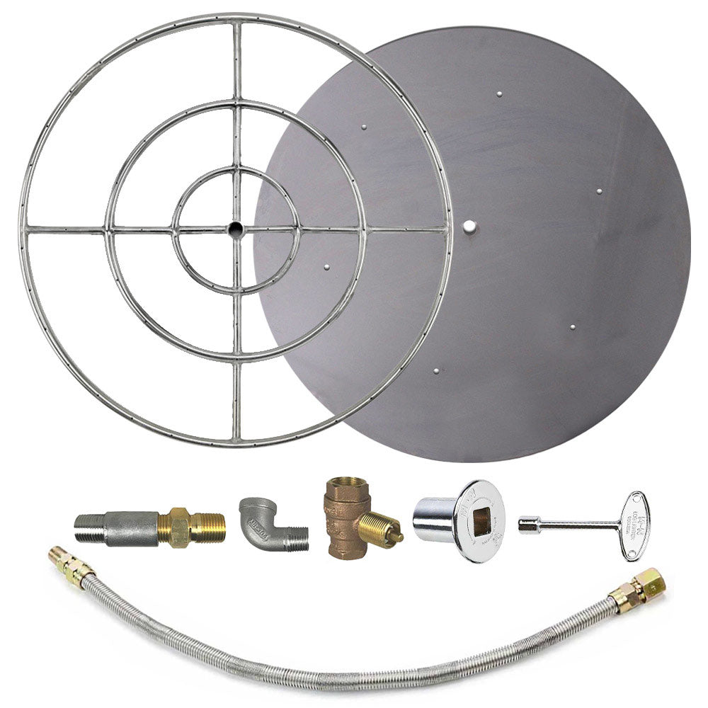 Spotix Round AFG Match Lit Fire Pit Burner Kits