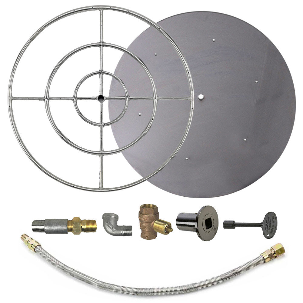 Spotix Round AFG Match Lit Fire Pit Burner Kits