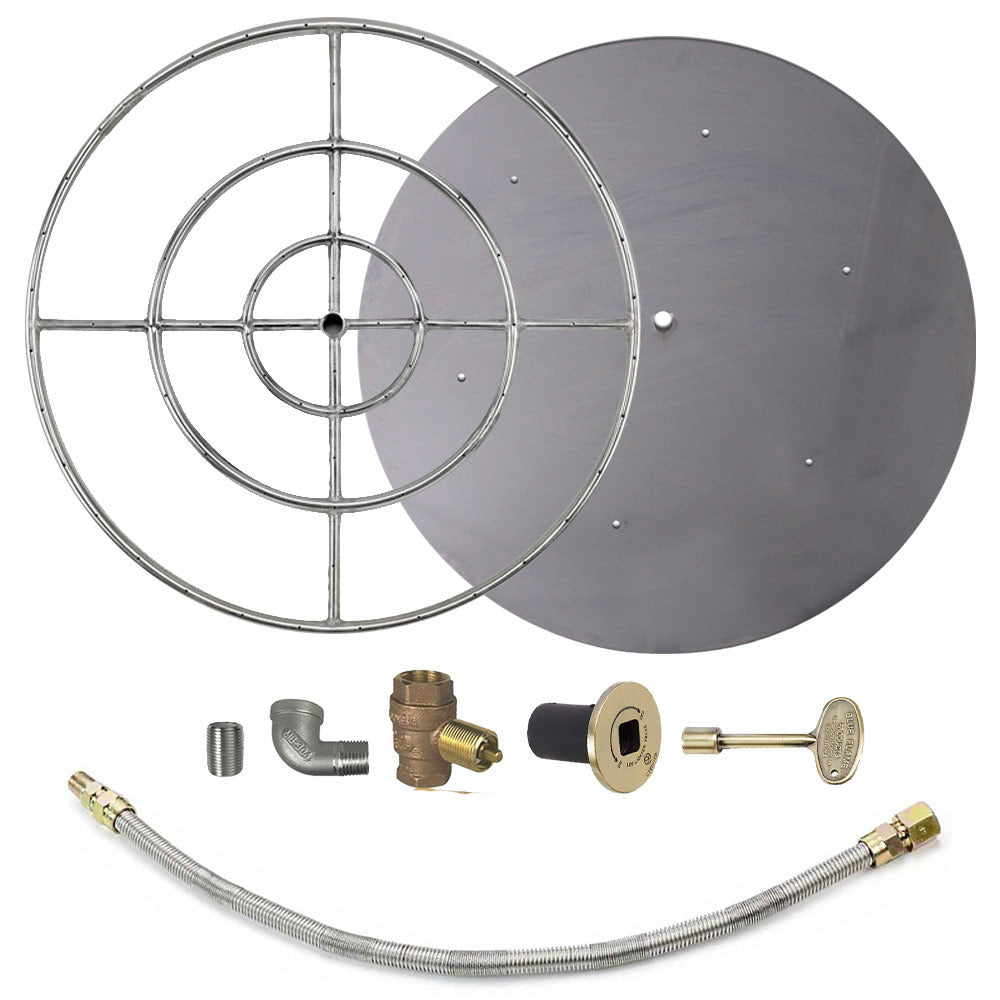 Spotix Round AFG Match Lit Fire Pit Burner Kits