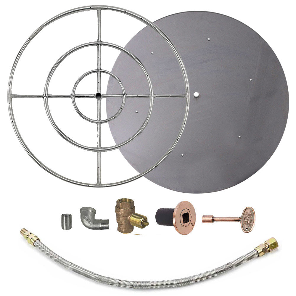 Spotix Round AFG Match Lit Fire Pit Burner Kits