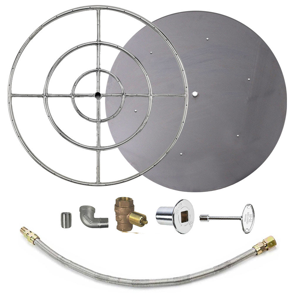 Spotix Round AFG Match Lit Fire Pit Burner Kits