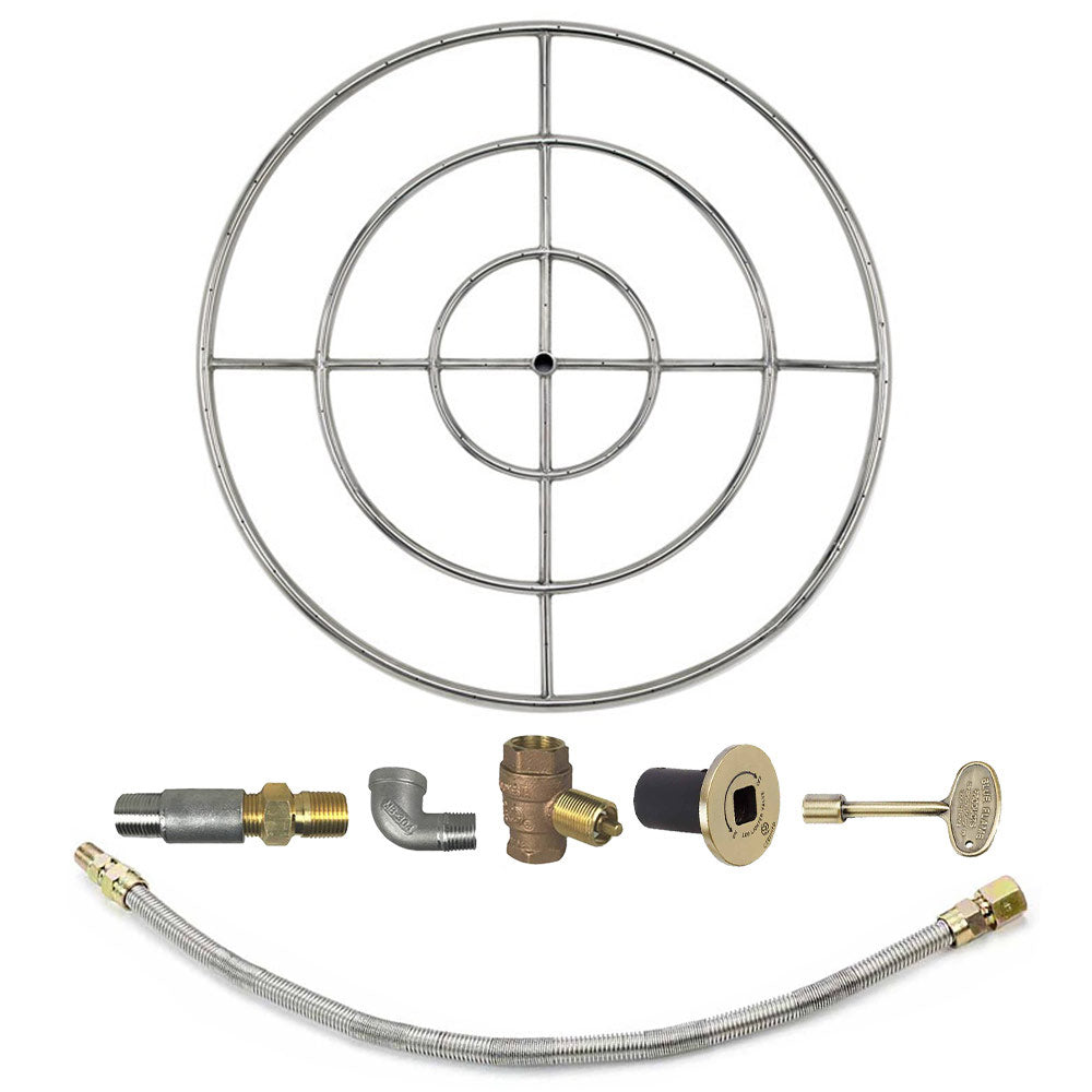 Spotix Round AFG Match Lit Fire Pit Burner Kits