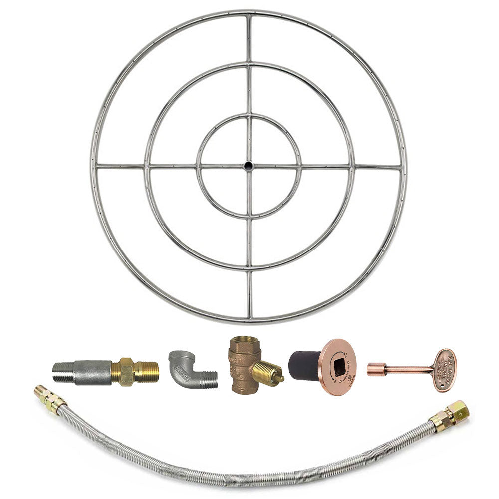 Spotix Round AFG Match Lit Fire Pit Burner Kits