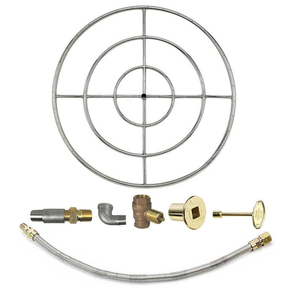 Spotix Round AFG Match Lit Fire Pit Burner Kits