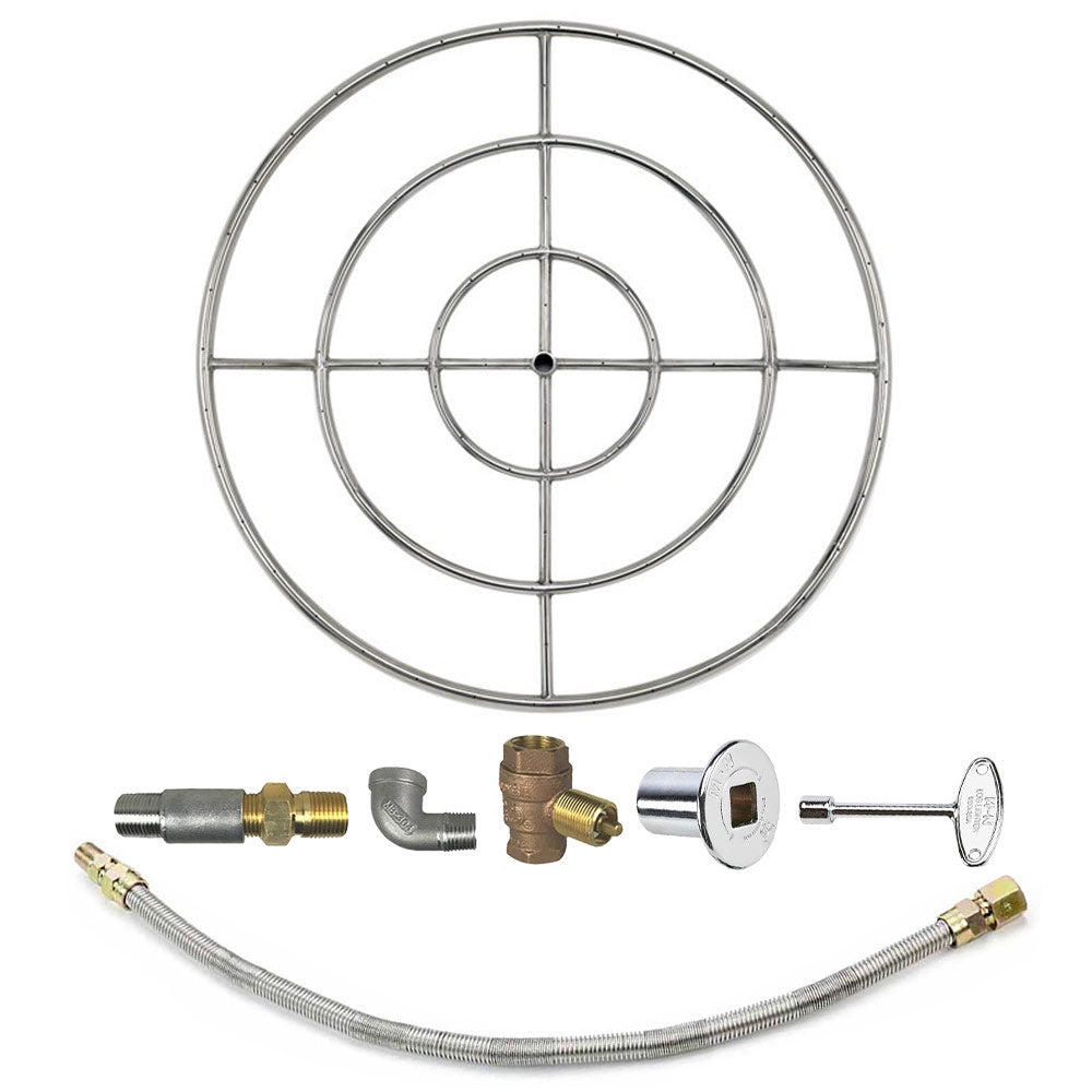 Spotix Round AFG Match Lit Fire Pit Burner Kits