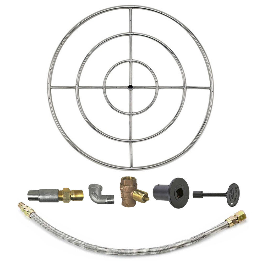 Spotix Round AFG Match Lit Fire Pit Burner Kits