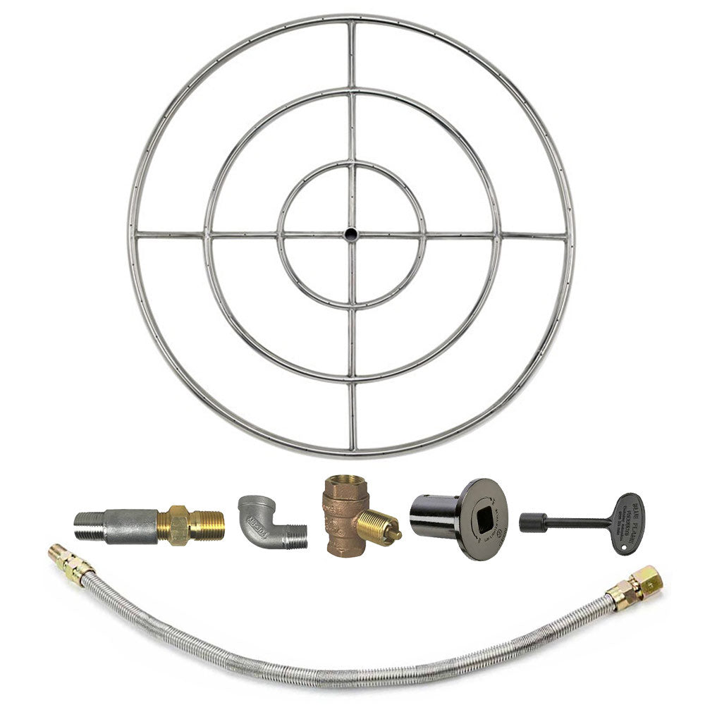 Spotix Round AFG Match Lit Fire Pit Burner Kits